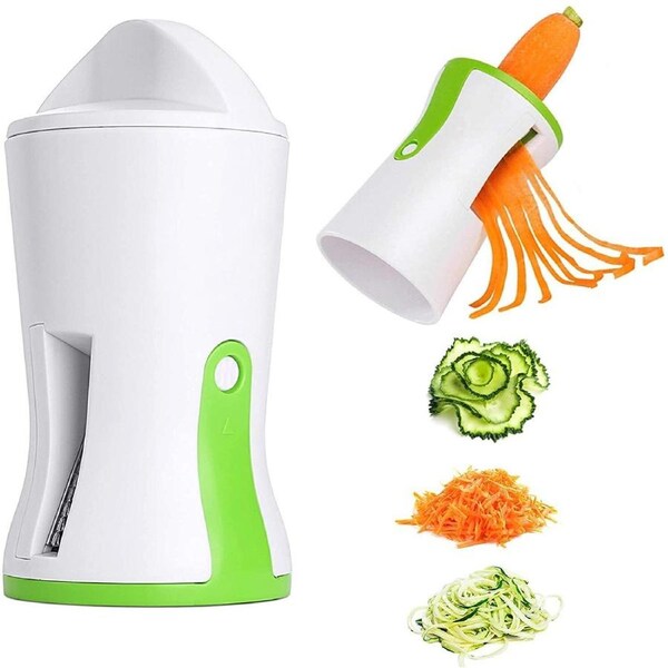 JOYBUY Portable spiralizer vegetable slicer with 3 different types of blades swirls