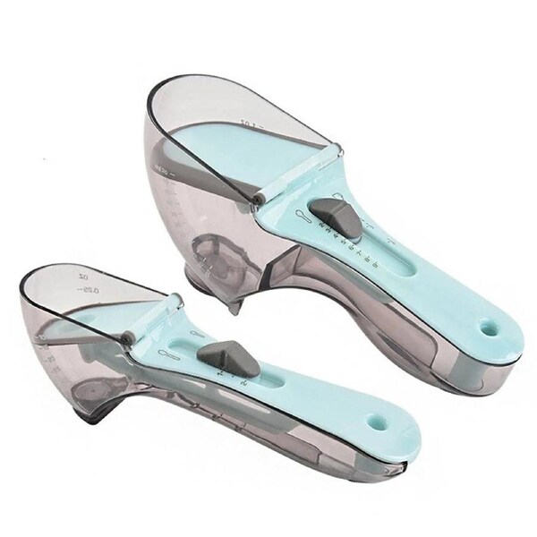 JOYBUY 2pcs adjustable measuring spoons kitchen plastic scale measuring spoons