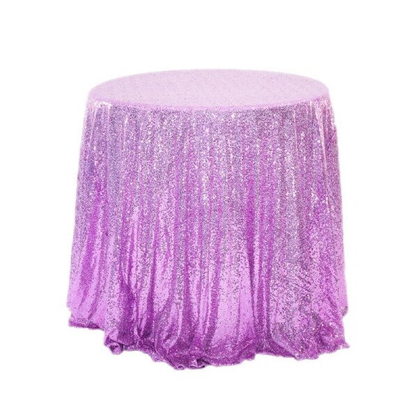 JOYBUY Sequin Tablecloth 100CM Round Sparkly Drape Table Cloths Table Cover Overlay