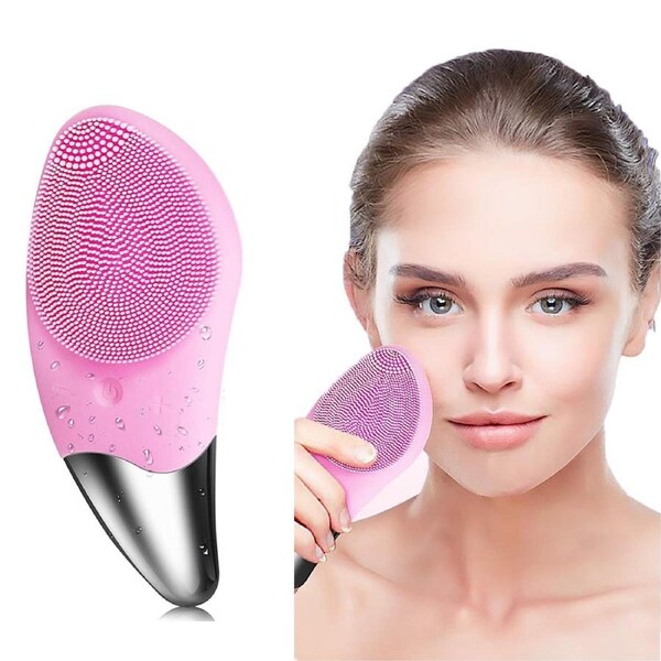 JOYBUY Sonic Facial Cleansing Brush Electric Silicone Face Brush Massager Face Scrubber