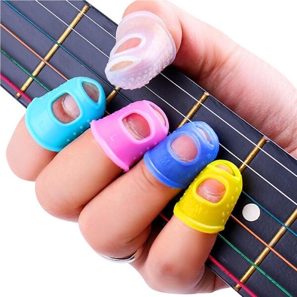 JOYBUY 10/20pcs Silicone Thimbles Hollowed Out Protective Finger Sleeve-Colorful