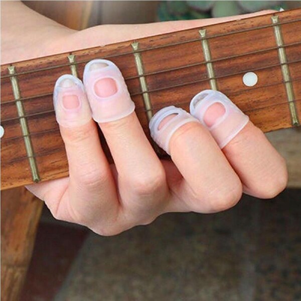 JOYBUY 10/20pcs Silicone Thimbles Hollowed Out Protective Finger Sleeve-Transparent