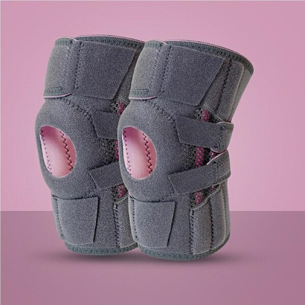 JOYBUY 2Pcs Sport Protective Knee Brace Double Spring Compression Knee Protector