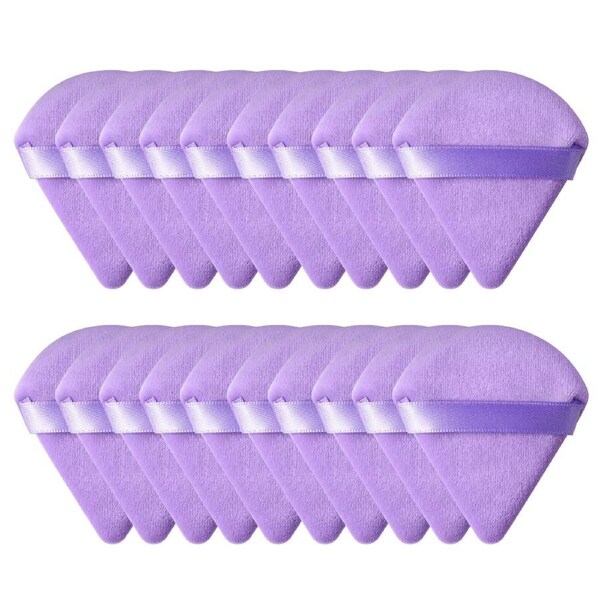 JOYBUY 10/20X Cosmetic Puff Triangle Mini Make Up Tool MakeUp Cotton Sponge Powder Puff-Purple