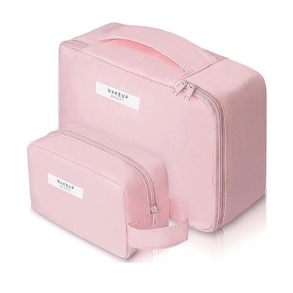 JOYBUY 2 Pieces Toiletry Bag Portable Cosmetic Pouch Travel Makeup Bag Organizer
