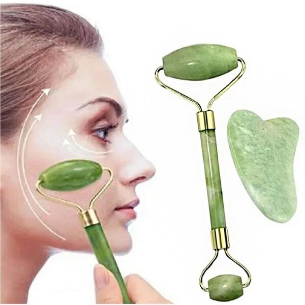JOYBUY Facial Jade Face Massage Roller Beauty Tool Anti-Ageing Massager Set
