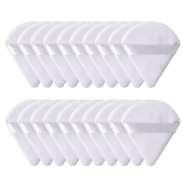 JOYBUY 10/20X Cosmetic Puff Triangle Mini Make Up Tool MakeUp Cotton Sponge Powder Puff-White