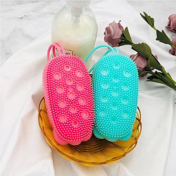 JOYBUY 2 Pack Silicone Bubble Shower Brush Fast Foaming Scrubbing Artifact