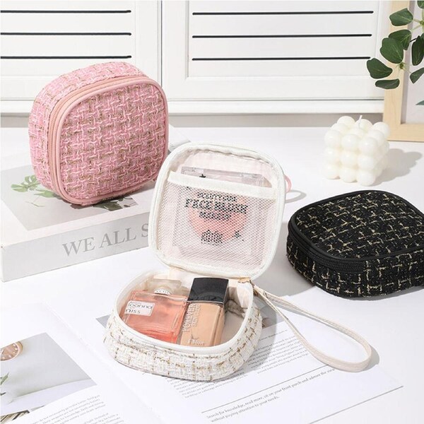 JOYBUY 3 Pack Mini Makeup Storage Bag Ladies Portable Lipstick Key Coin Organizer Pouch
