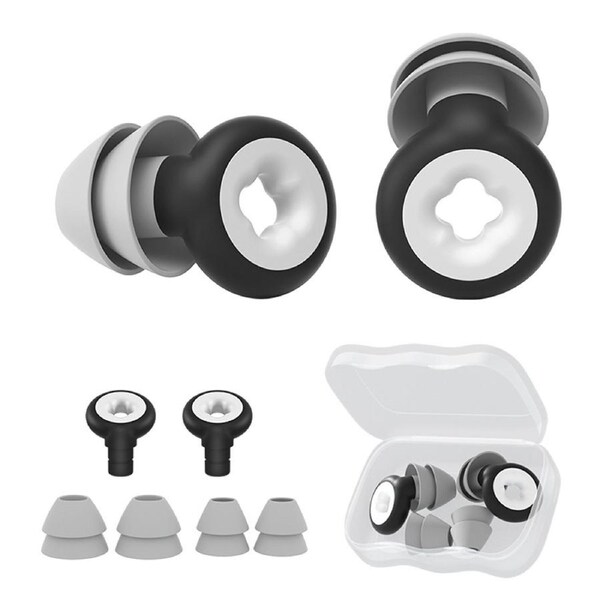 JOYBUY 2 Pair 2 Layer Soft Silicone EarPlugs Tapered Sleep Noise Reduction Earplugs