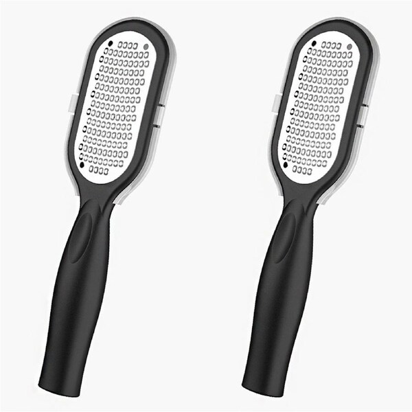 JOYBUY 2Pcs Stainless Steel Callus Remover Foot Scraper Pedicure Dead Skin Remover