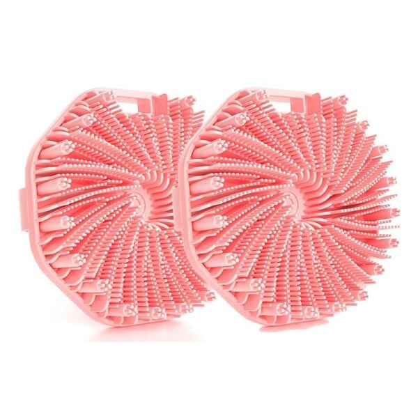 JOYBUY 2PCS Silicone Body Scrubber Exfoliating Body Wash Scrubbers Shower Body Brush