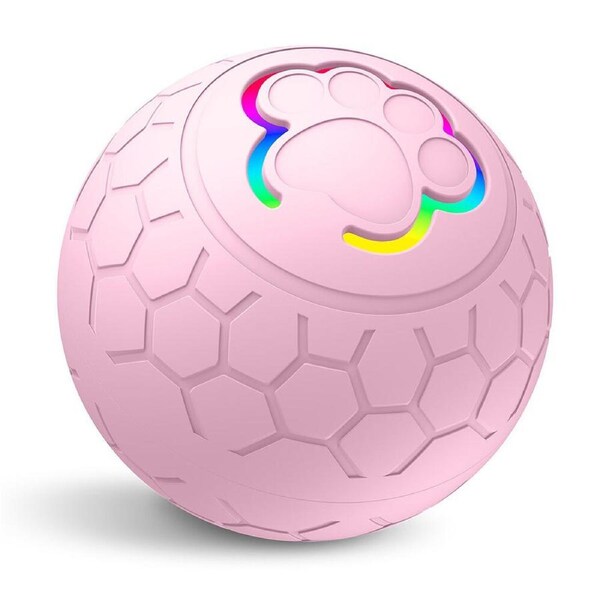 JOYBUY USB Smart Interactive Dog Toys Ball Auto Bouncing Rotating Ball Moving Pet Toys