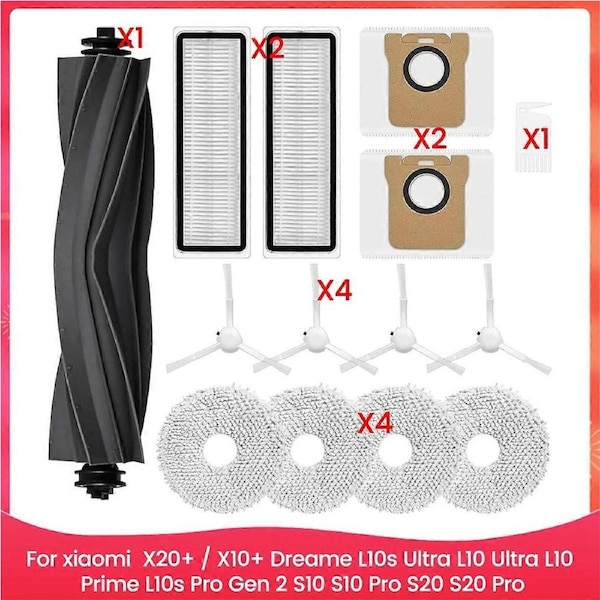 For X20+ / X10+, for L10s Ultra, L10 Ultra, S10, S10 Pro, S20, S20 Pro Robot Vacuum Replacement Parts
