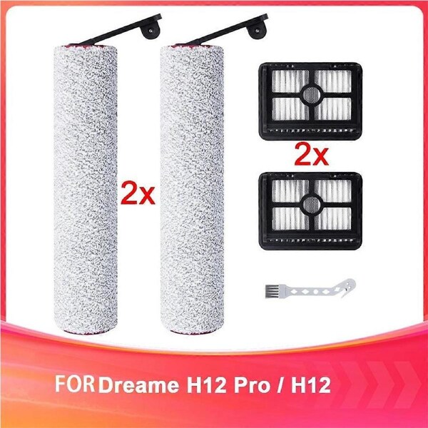 Accessories for H12 Pro / H12 Dual Cordless Wet and Dry Vacuum Cleaner, Brush Rollers HEPA Filters