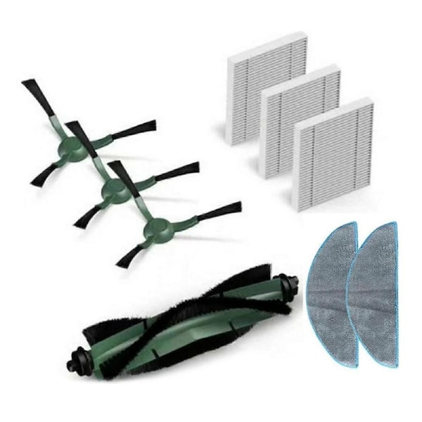 9PCS Accessories Kit for Combo Essential / Essential Y0112 Vacuum Cleaner Main Side Brush Filter Mop