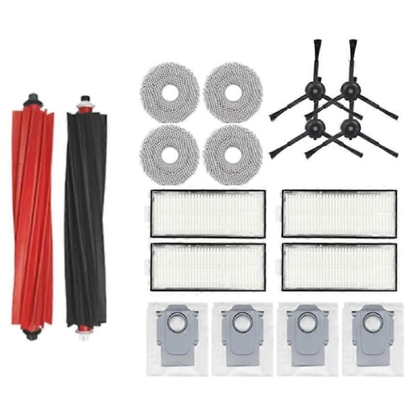 18PCS for Qrevo Master/V20/P10S Pro Vacuum Cleaner Accessories Main Side Brush HEPA Filter Mop Pads Dust Bag