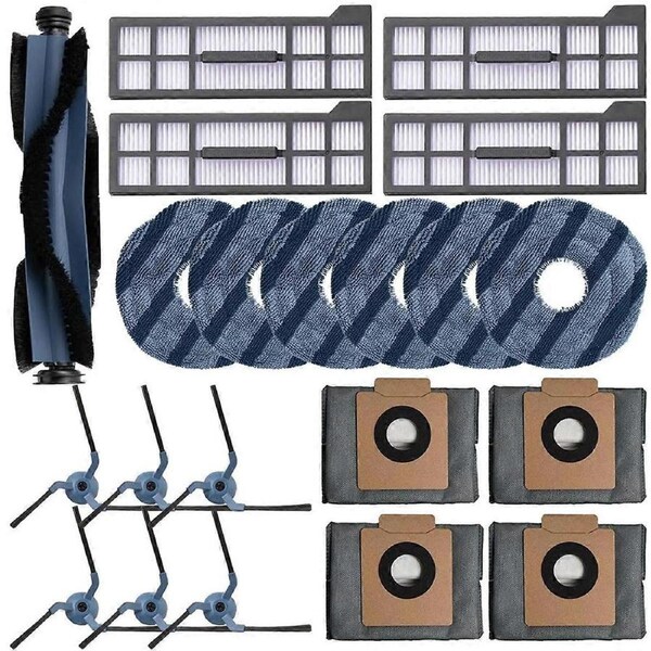 Accessories Kit Compatible for X10 Pro Omni Robot Vacuum Cleaner Roller Brush,Side Brushes,Filter,Mop Pad,Dust Bags