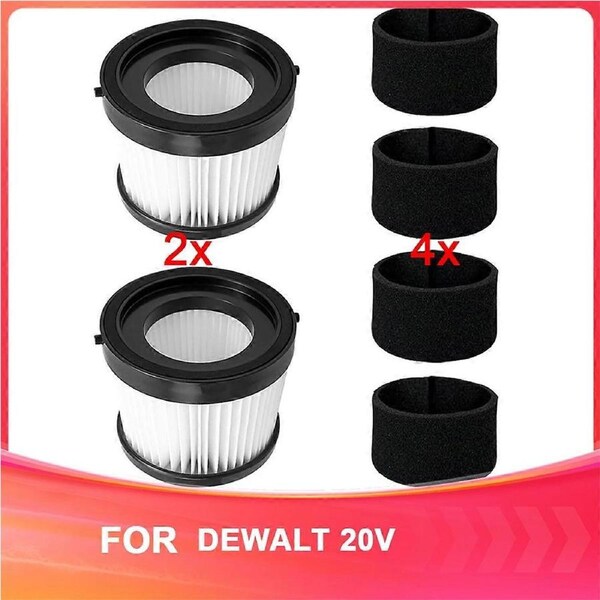 DCV5011H Replacement HEPA Filter Compatible for 20V Cordless Vacuum Cleaner DCV501HB with Foam Sleeve Filters