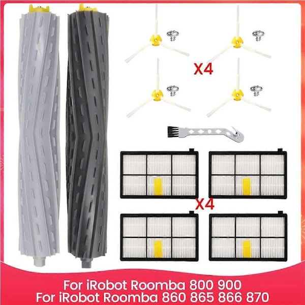 For 800 900 Series, Brush Filter Replacement Parts for 860 865 866 870 Robot Vacuum Cleaner