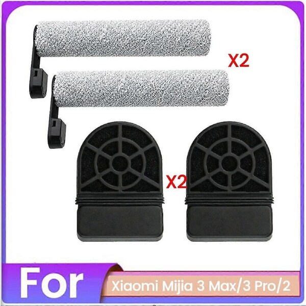 4PCS Brush and Filter Kit for 3 Max 3 Pro 2 Floor Scrubber Accessories Replacement Parts