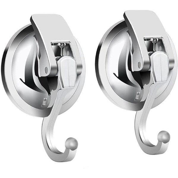 Heavy Duty Vacuum Suction Cups Hooks (2Pack) Specialized for Kitchen&Bathroom&Restroom Organization