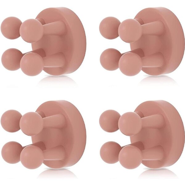 4 pcs Silicone Toothbrush Holder Multi-Function Hook Waterproof self Adhesive Single Toothbrush Hook Plug Holder for Wall for Hanging Bathroom Kitchen