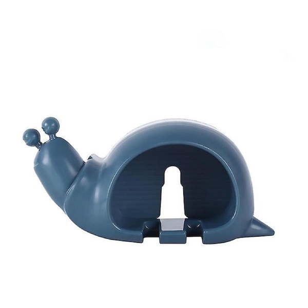 Betterlifefg-Cute Snail Sucker Toothbrush Holder Bathroom Amenities (Dark Blue)