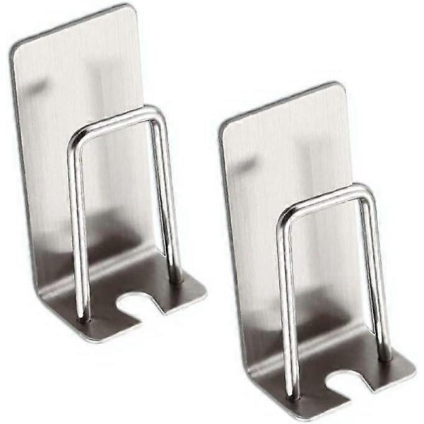 2 Toothbrush Holder Wall Mounted Stainless Steel Practical Toothbrush Holder Hooks Waterproof Multifunction Toothbrush Wall Hooks
