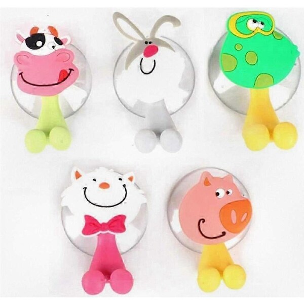 Wall Mounted Heavy-Duty Suction Cup Toothbrush Holder Hooks Set for Mounting on Smooth Surfaces in Shower, Bathroom, Garage, or Office, Idea