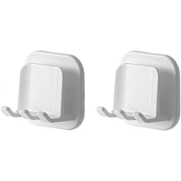 2Pcs Self Adhesive Toothbrush Holders Wall MountedMulti-Function Hook Waterproof self Adhesive