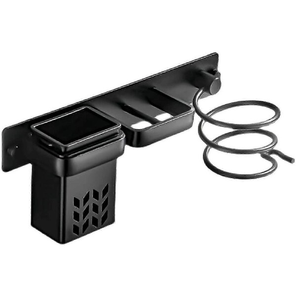Wall Mounted Aluminum Hair Dryer & Straightener Holder for Bathroom Bedroom Salon
