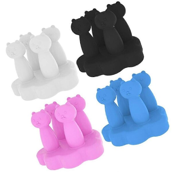 Toothbrush Holders For Bathroom Small Adhesive Hooks Wall Mounting Daily 4.2X4CM 4Pcs