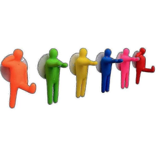 Colorful Toothbrush Holder Set for Kids, Pack of 6 Suction Cup Hooks