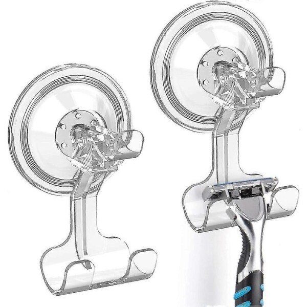 Shower razor holder with suction cups for bathroom organization