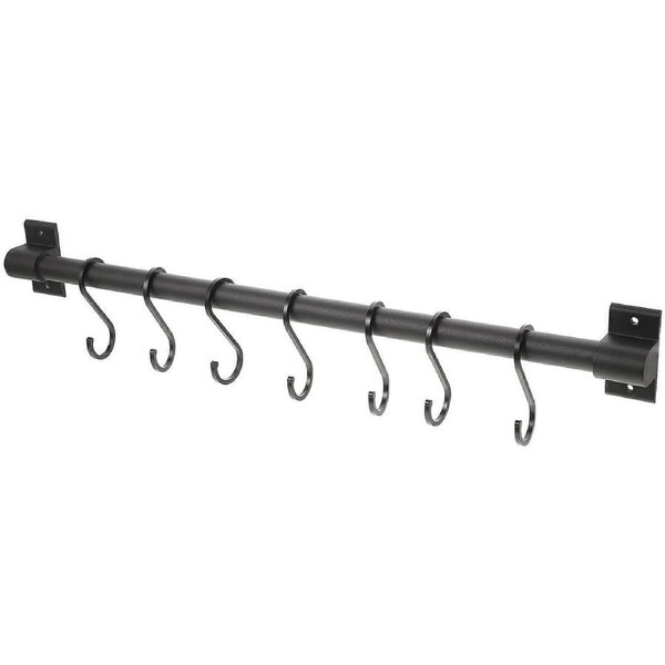 Kitchen Tool 7-hook Hanging Rack Space Aluminum Wall-mounted Kitchenware Hook Hanger