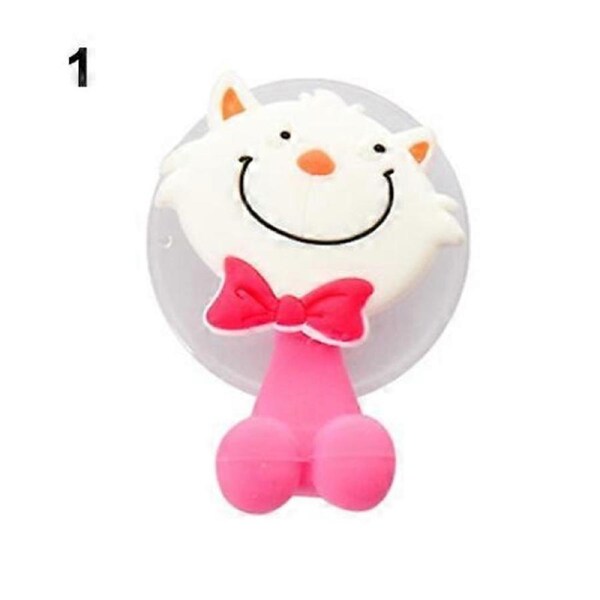 Cute Animal Silicone Toothbrush Holder Bathroom Wall Hanger Sucker Hook Stand