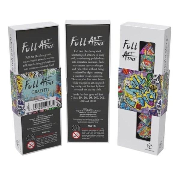 Q Workshop - Full Art - Grafitti - Dice Set 7