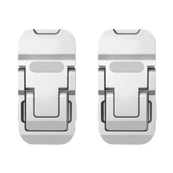 Mini Portable Laptop Metal Stand Riser Desk Keyboard Riser 2pcs - Silver