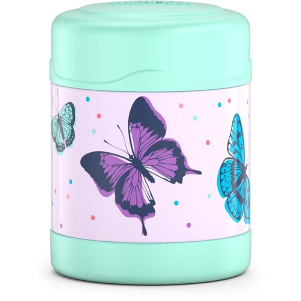 Thermos 290ml FUNtainer Vacuum Insulated Food Jar - Mint Butterfly