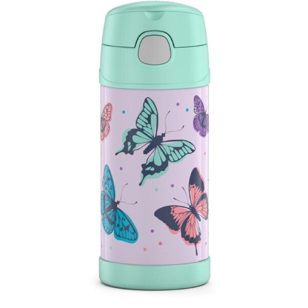 Thermos 355ml FUNtainer® Vacuum Insulated Drink Bottle - Mint Butterfly