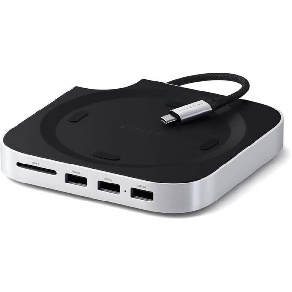 Satechi Mac Mini M4 Stand & Hub with SSD Enclosure (Silver)