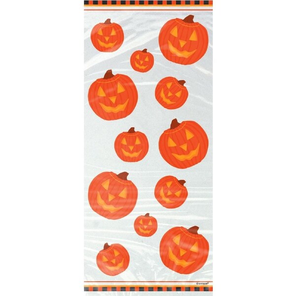 Pumpkin Glow Cello Treat Bags (Pack of 20)