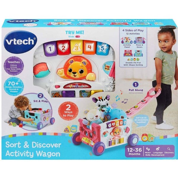 VTech - Sort & Discover Activity Wagon Pink
