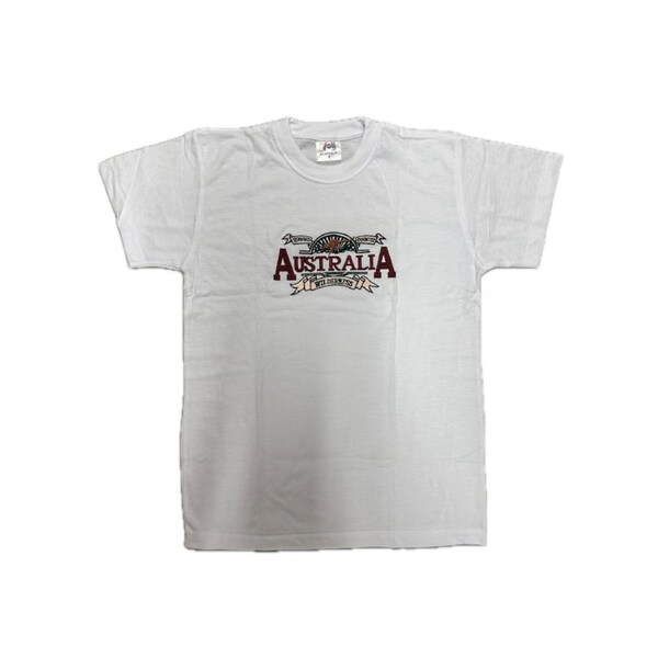 Mens Australia Wilderness T Shirt Souvenir Tee Top 100% Cotton - White S