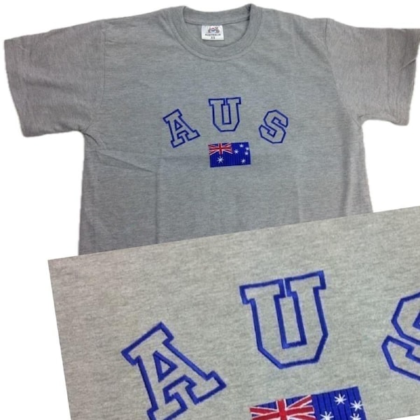 Mens Australia T Shirt Australia Day Cotton Blend Souvenir - Grey XS
