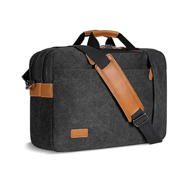 Nevenka Laptop Messenger Bag 17 Inch Laptop Backpack Water Resistant 3 in 1 Convertible Laptop Briefcases-Dark Gray