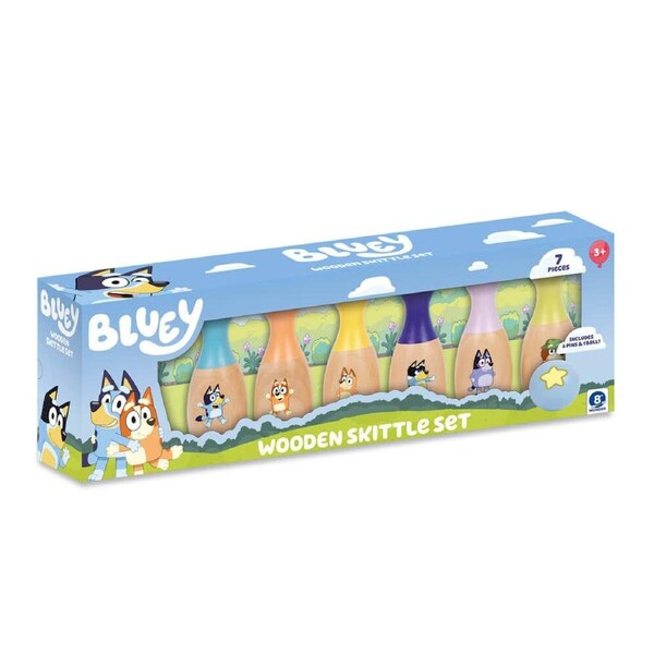 Bluey Wooden Skittle Set