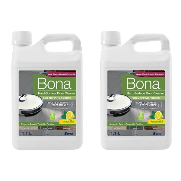 2PK Bona Hard Surface Floor Cleaner For Mopping Robots 1.1L Laminate Vinyl Tile