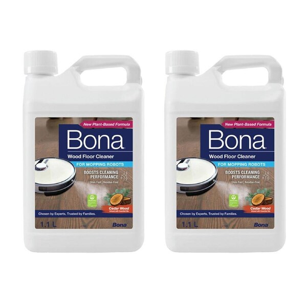 2PK Bona Wood Floor Cleaner Concentrate For Mopping Robots 1.1L Hardwood Floors